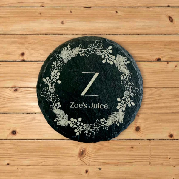 Slate Coasters Personalised With Your Name and Drink