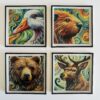 Handcrafted Animal Coasters Calgary